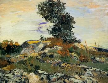 Vincent Van Gogh : Rocks with Tree